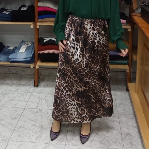 Falda Elsa Leopardo