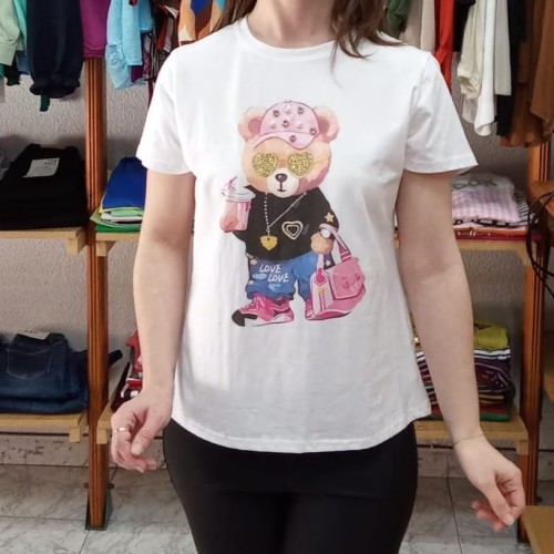 Camiseta Osito Rosa
