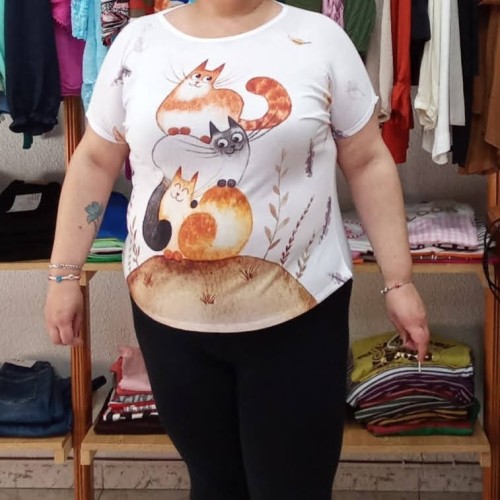 Camiseta Gatos