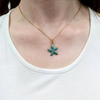 Gargantilla Estrella de Mar turquesa