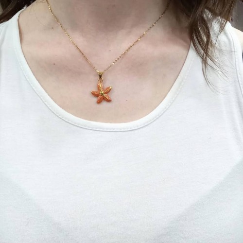 Gargantilla Estrella de Mar naranja