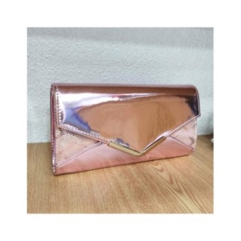 Bolso Nova rosa metalizado